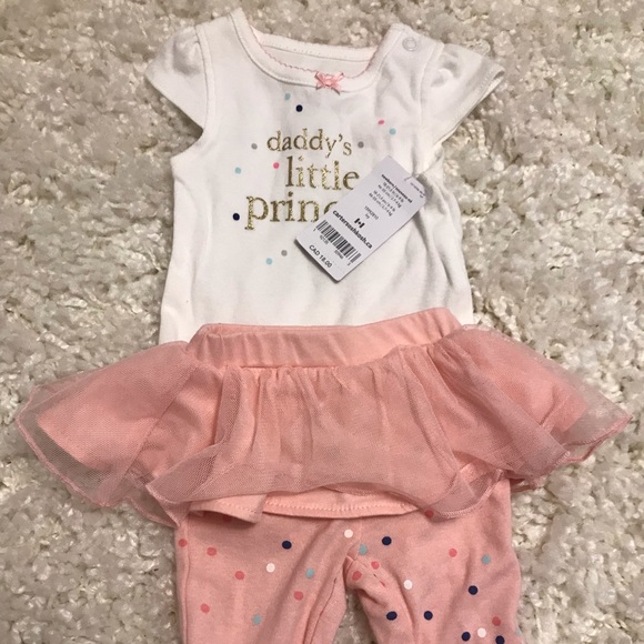 Newborn girl outfit (onesie) and pants with tutu. - Picture 1 of 1